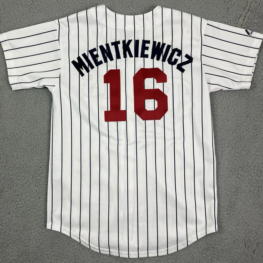 Vintage Minnesota Twins Doug Mientkiewicz Majestic MLB Baseball‎ Jersey Youth L
